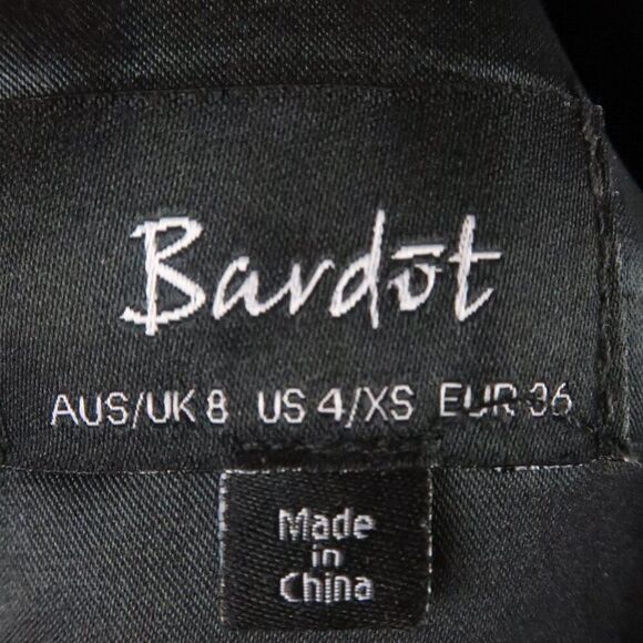 BARDOT BLACK DEEP V NECK SLEEVELESS LACE OVERLAY ANKLE LENGTH DRESS SIZE 4 - Picture 5 of 14